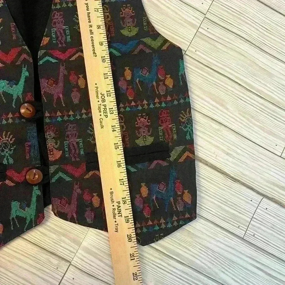 90’s Retro Wool Alpaca Print Vest - Picture 5 of 5